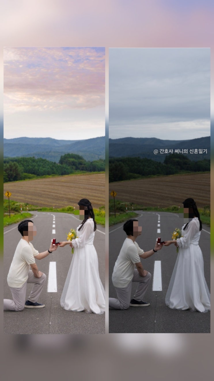  야외 웨딩 스냅 사진 사설보정 핑크필름에서 내돈내산 예쁜사진 다 건진 찐후기