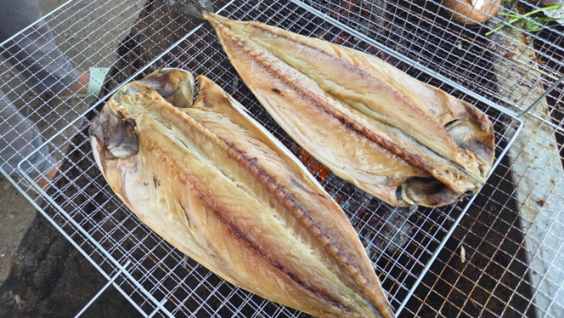 캠핑요리 추천 속초생선아줌마 숯불에 구워 더 맛있는 반건조고등어 & 기름가자미