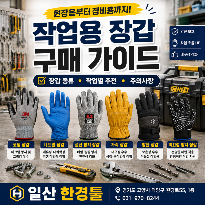 작업용 장갑 구매 가이드｜장갑 종류부터 작업별 추천까지 한 번에 정리