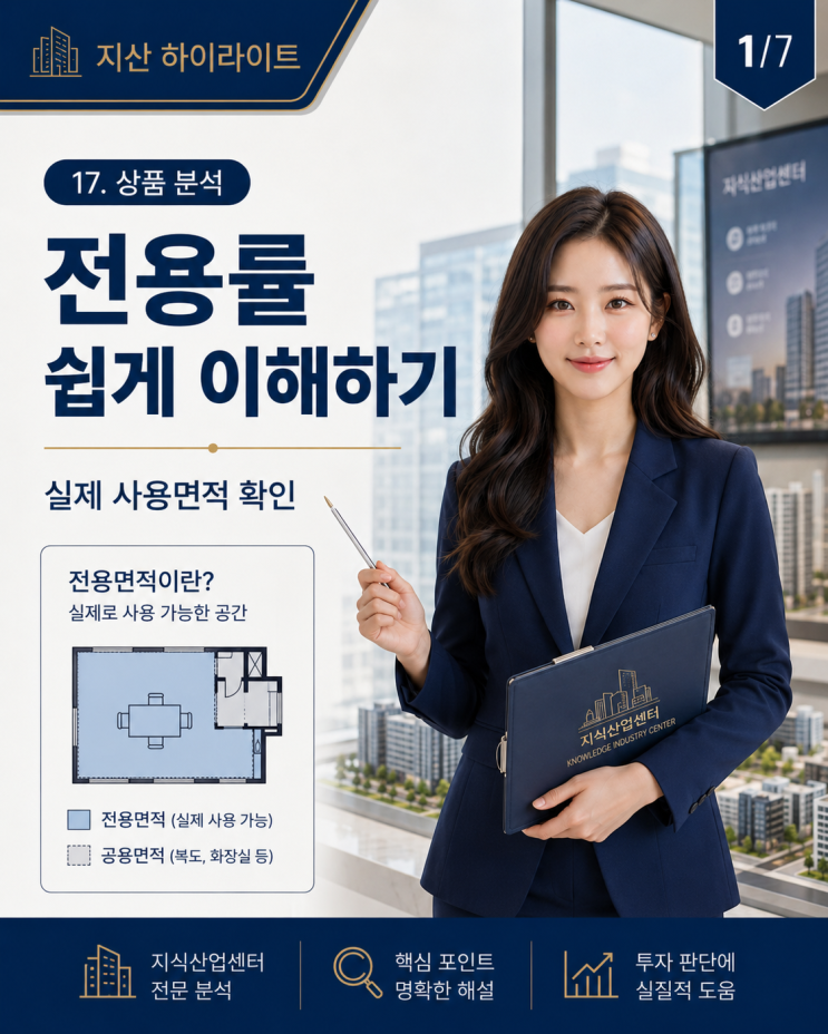  지식산업센터 전용률 이해, 실제 사용면적 확인