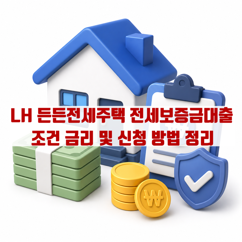 LH 든든전세주택 전세보증금대출 조건 금리 및 신청 방법 정리
