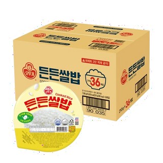  오뚜기 든든쌀밥 210g 36개 - 즉석밥 대용량 간편식 권장