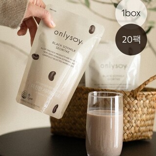  온리소이 더 진한 서리태 콩물두유 20개 - 국산 무가당으로 만든 임산부용 단백질