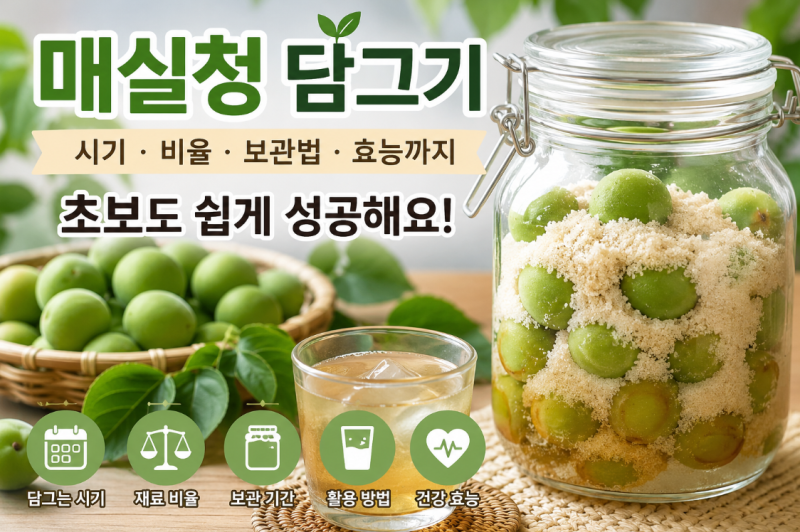 매실청, 매실액기스 담그기 황금비율 총정리 직접 담가보니 이것만 알면 실패 없습니다