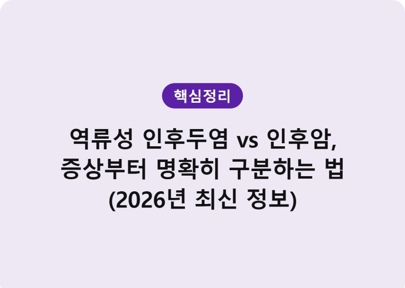 목 이물감 원인 총정리｜역류성 인후두염과 인후두암 구별법