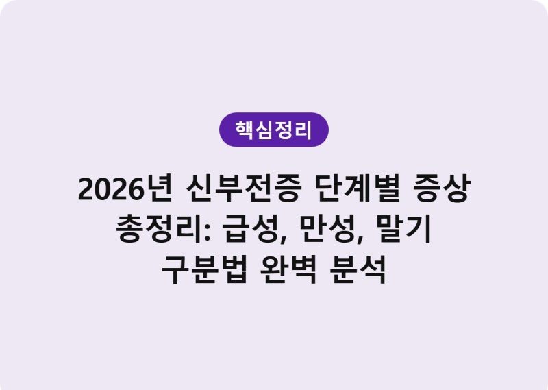 신부전증 증상 완벽 가이드｜단계별 특징과 예방법 정리