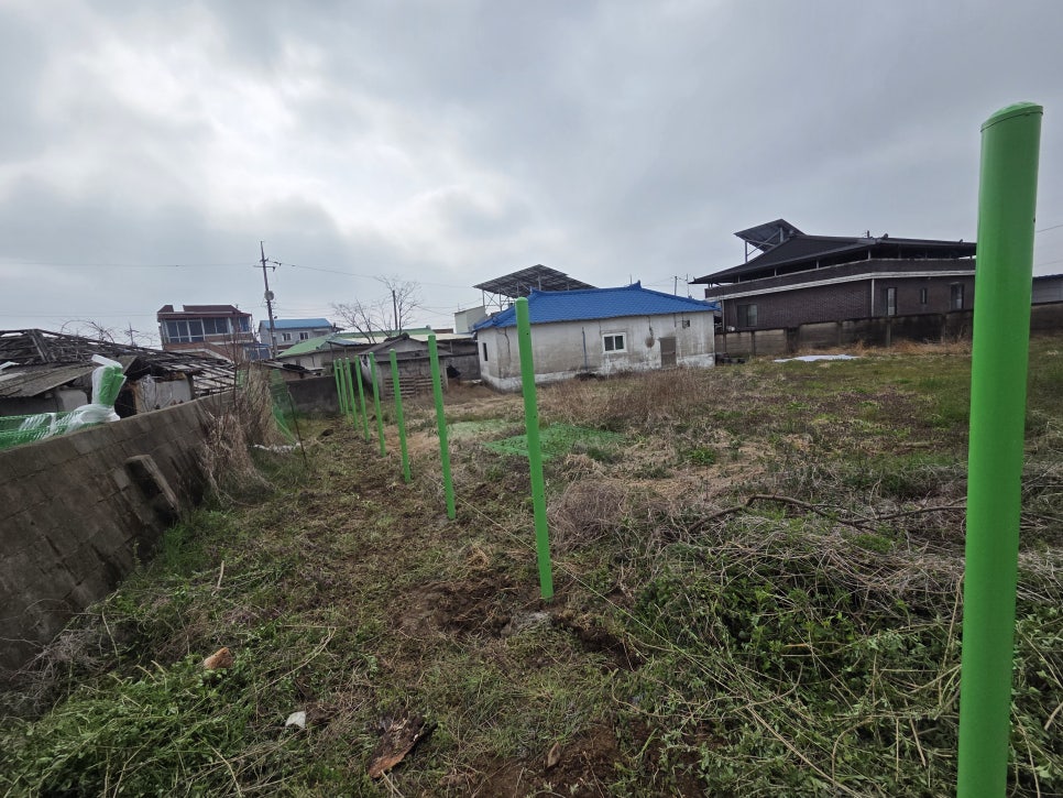 충남 논산휀스 단독주택 마당 경계 야생동물 방지 메쉬휀스 설치