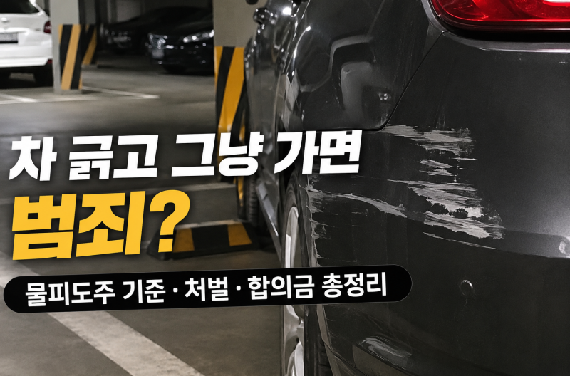 물피도주 기준 총정리 (+ 처벌·벌금·합의금)