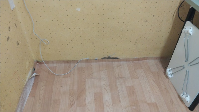 인천 부평구 산곡동 연립주택 온수배관 누수 작은방 굴착 보수 현장
