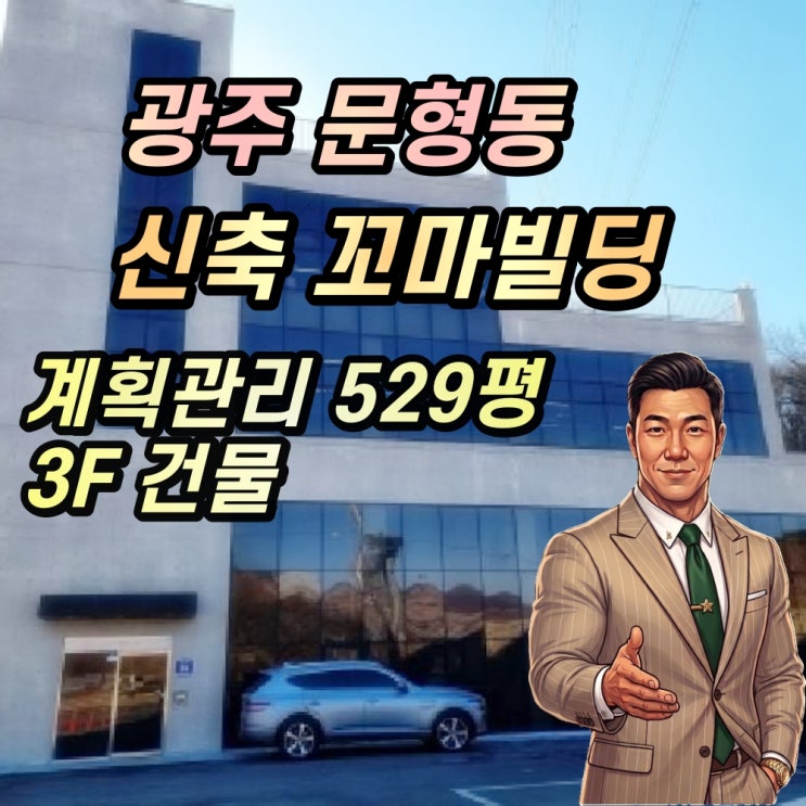  광주 문형동 40억대 신축 꼬마빌딩 경매 3층 상가건물 "2025타경51564"