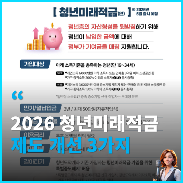  2026 청년미래적금 갈아타기, 고금리 이자 조건 제도 개선 3가지