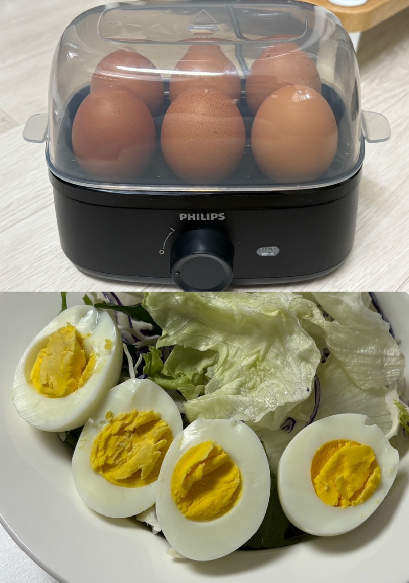 [필립스 계란찜기] 완숙, 반숙, 수란도 가능한 초간편 계란찜기 사용 후기