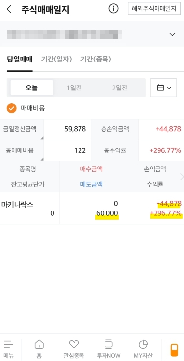  마키나락스 상장일 수익 실현 매도 후기