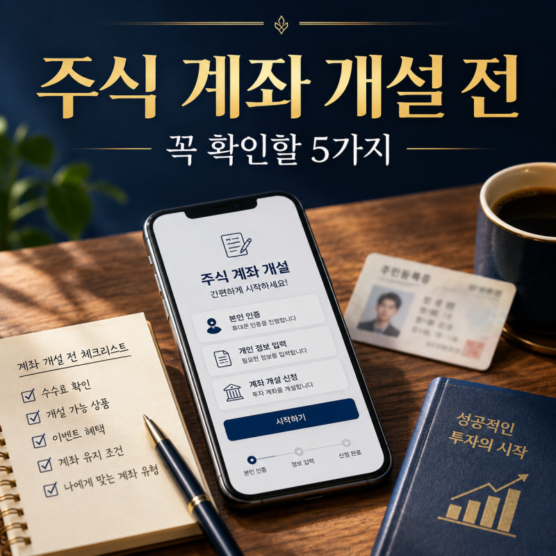주식 계좌 만들기 처음이라면? 비대면 개설 준비물과 20일 제한
