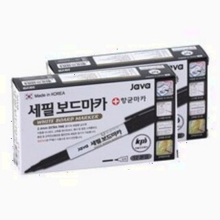  자바펜 세필 보드마카 검정 24개 - 칠판용 싸인펜 권장