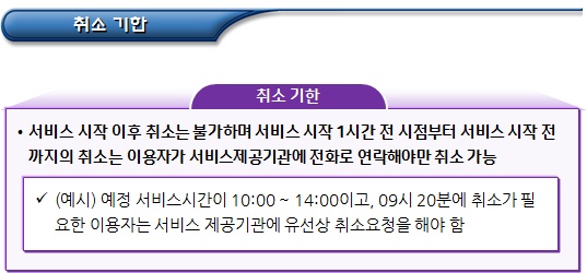  아이돌봄서비스 취소 절차 및 취소수수료