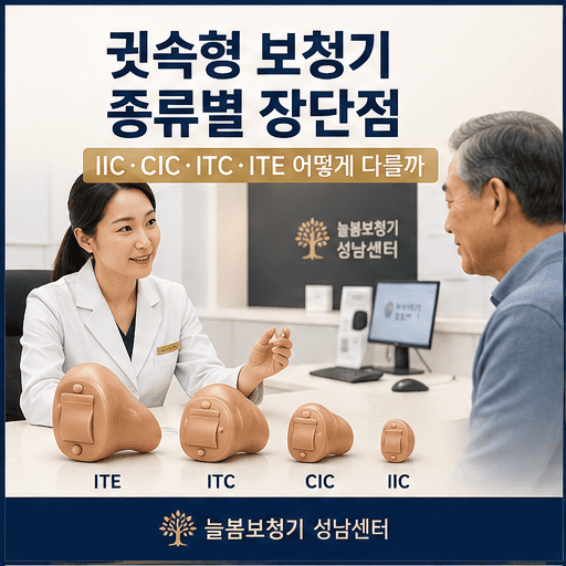  귓속형 보청기 종류별 장단점 - IIC·CIC·ITC·ITE 어떻게 다를까?