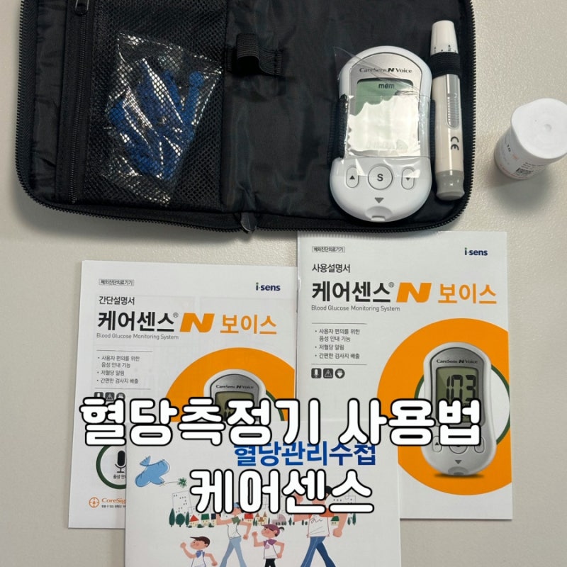 임당 확진 후 혈당측정 용품 약국 구매 후기 (이화제일약국), 케어센스 혈당측정기 사용법 및....
