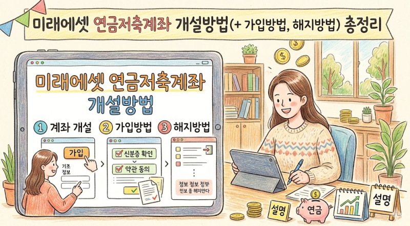 미래에셋 연금저축계좌 개설방법(+ 가입방법, 해지방법)총정리