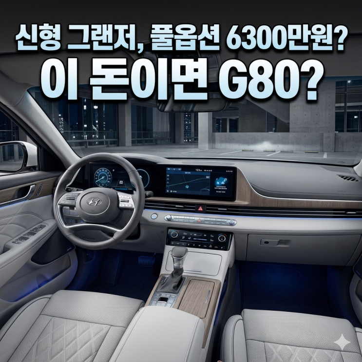  [신형 그랜저 풀옵션] 6,329만 원 가격표 완벽 분석, 패밀리카로 세단 넘어가려다 멈칫한 이유