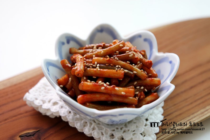 마늘쫑장아찌무침 반찬 요리 고추장마늘쫑무침