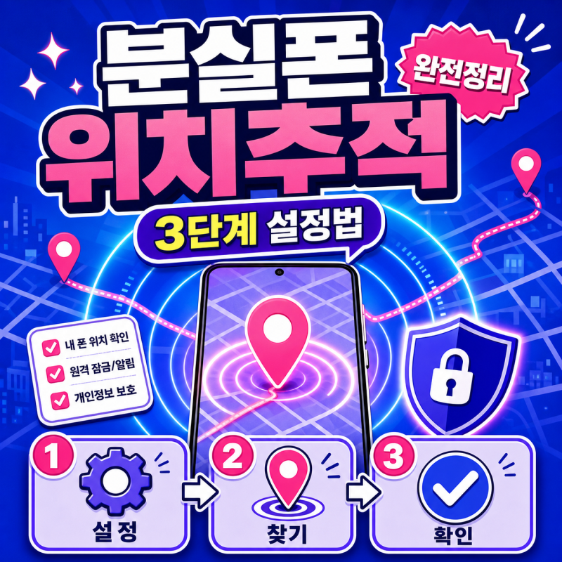 갤럭시 핸드폰 분실 시 위치추적 설정하는 방법