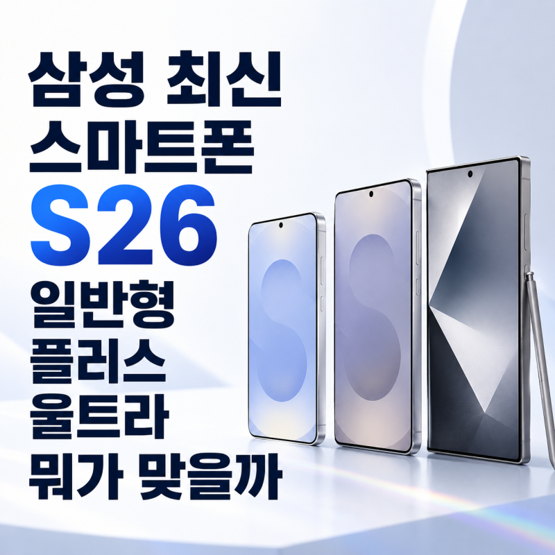 삼성 최신 스마트폰 S26 일반형 플러스 울트라 뭐가 맞을까