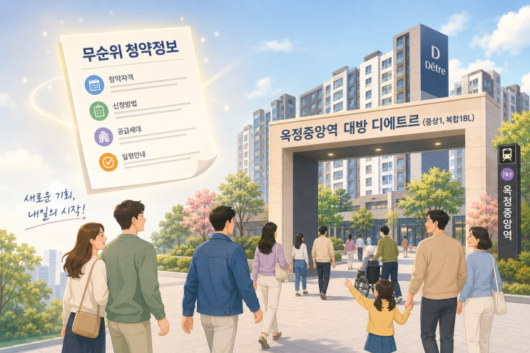  옥정중앙역 대방 디에트르 무순위 청약 완벽 정리 | 84A 379세대 5월 21일 접수