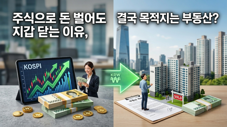  주식으로 돈 벌어도 지갑 닫는 이유, 결국 목적지는 부동산?