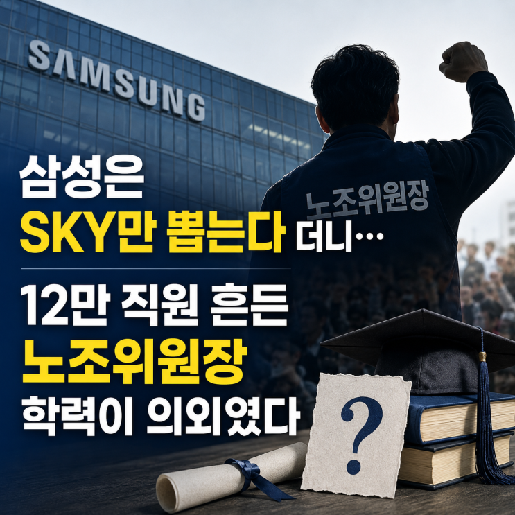  삼성은 SKY만 뽑는다 더니…12만 직원 흔든 노조위원장 학력이 의외였다