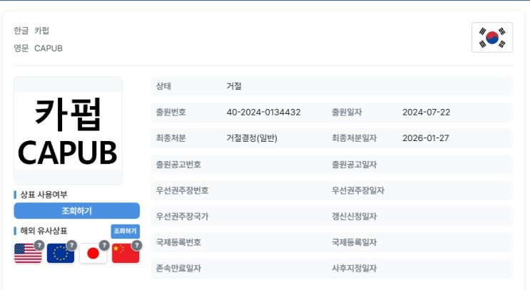  “카펍(CAPUB)” 검색해봤더니 거절? 상표 등록 전에 검색이 중요한 진짜 이유