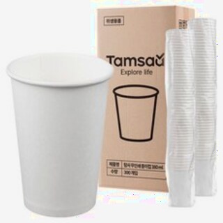  탐사 고평량 종이컵 380ml 300개 - 믿고 쓰는 두꺼운 종이컵