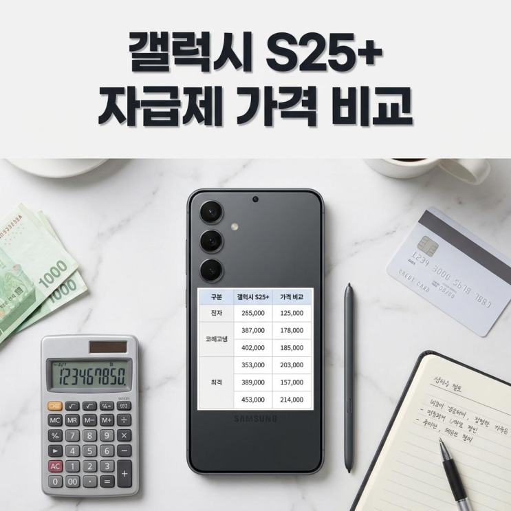  갤럭시 S25 플러스 자급제 가격 비교 총정리