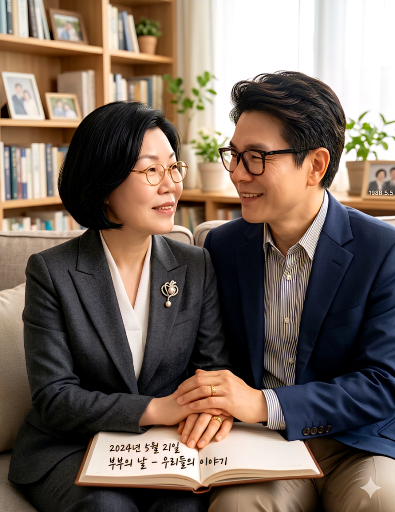 "나의 가시버시, 나의 여보. 내 곁에 있어 주어 참 고맙소." -부부의 날-
