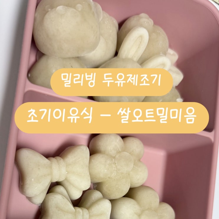  밀리빙 두유제조기 | 초기 이유식 쌀미음오트밀 미음 만들기