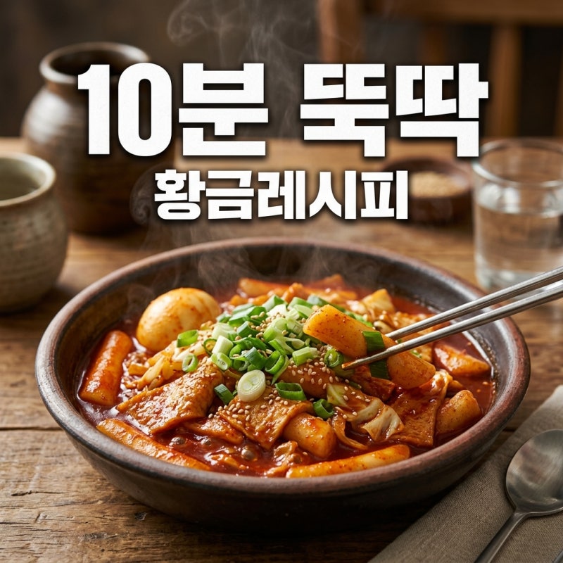 떡볶이 간단 레시피 10분 완성! 실패 없는 황금 양념 비율 공개