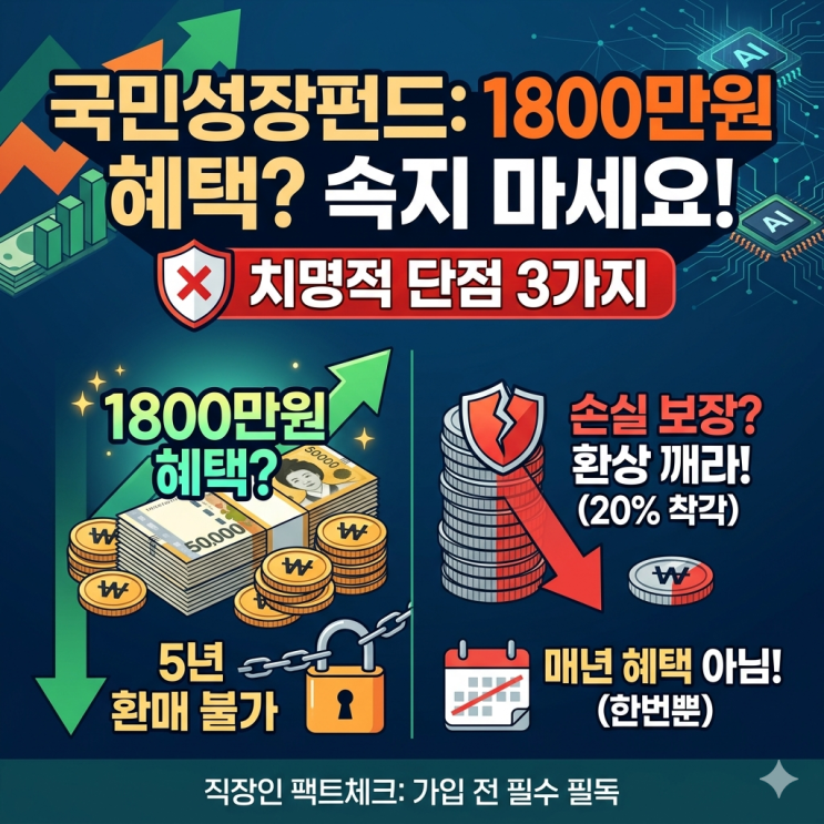  연말정산 1800만원 혜택? 국민성장펀드 가입 전 반드시 알아야 할 치명적 단점 (직장인 팩트체크)