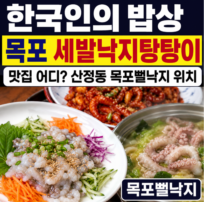 한국인의 밥상 목포 세발낙지탕탕이 맛집 어디? 산정동 목포뻘낙지 위치