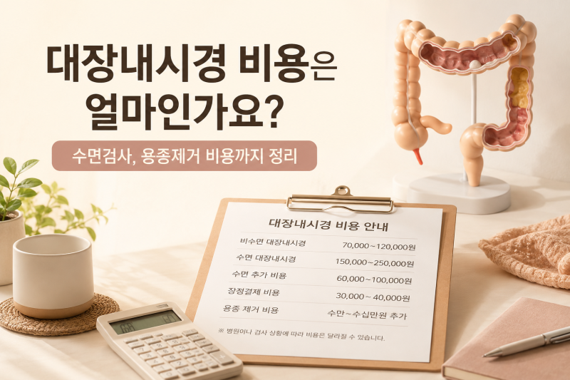 대장내시경 비용은 얼마인가요? 수면검사, 용종제거 비용까지 정리