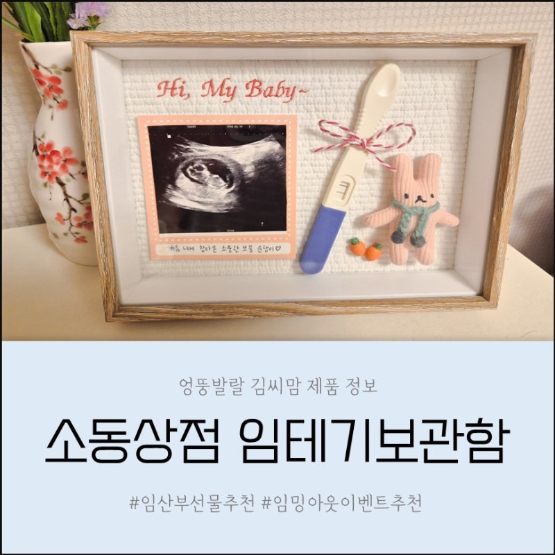 임신축하선물 추천 기억에 남을 소동상점 임테기보관함 액자