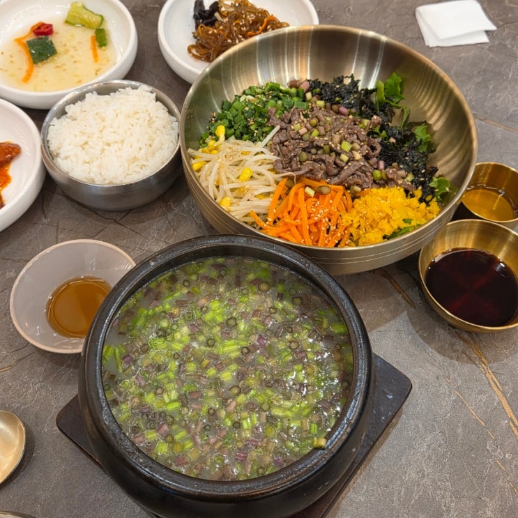  광주 동아병원 맛집 육향담 본점 들기름육회비빔밥&미나리곰탕 솔직후기