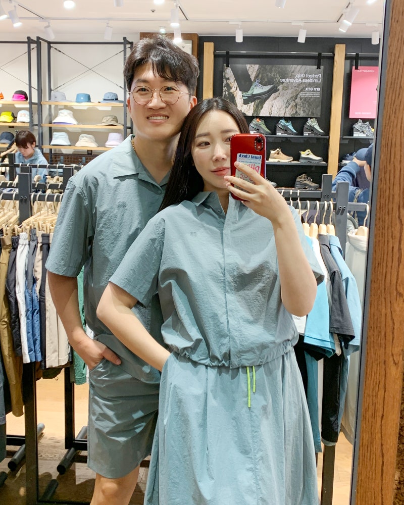 아웃도어 코오롱스포츠 매장! 광주 세정아울렛 가서 입어본 여름 반팔 데이팩 후기