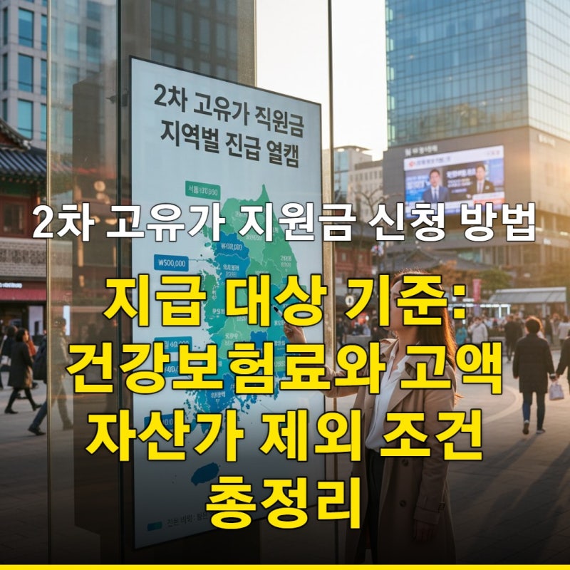 2차 고유가 지원금 신청 방법 및 지급 대상 기준: 건강보험료와 고액 자산가 제외 조건 총정....