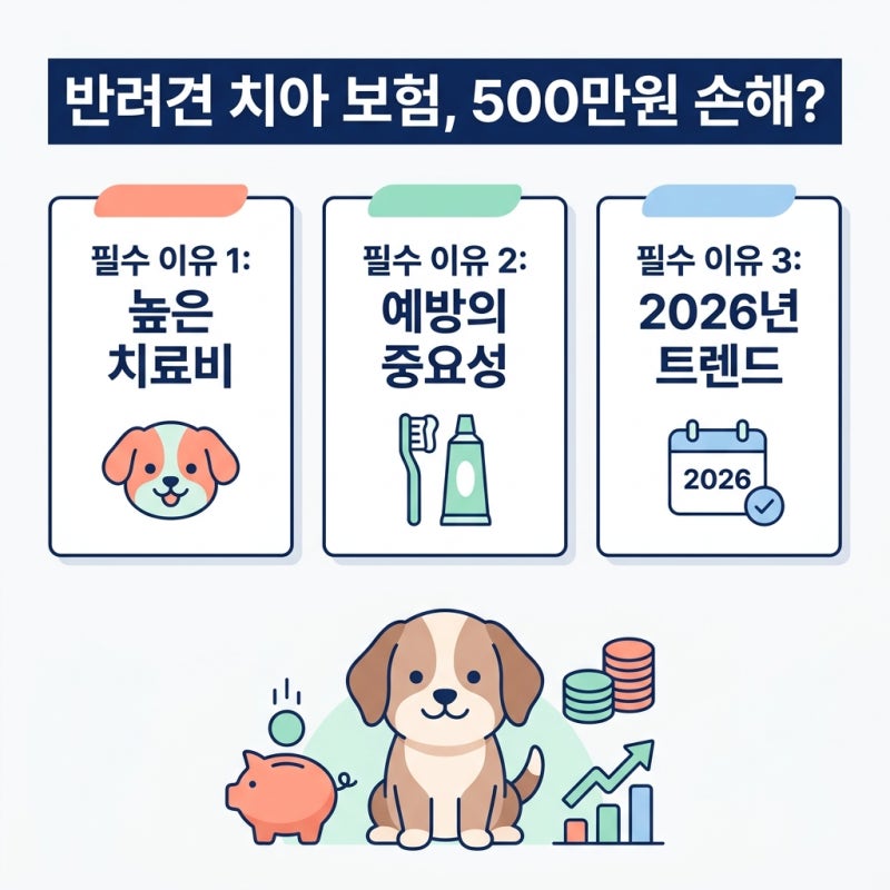 반려견 치아 보험, 2026년 이것 모르면 500만원 손해봐요