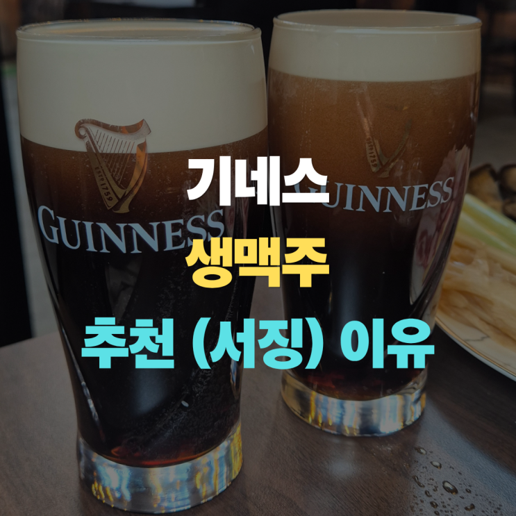  "기네스 흑맥주하면 서징이지" 크리미한 질소 거품, 아일랜드 생맥주 드래프트
