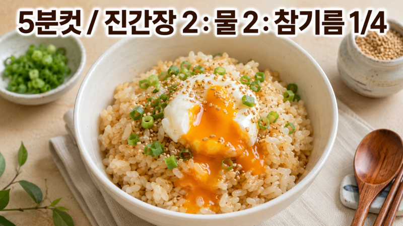 이찬원 간장계란밥 레시피 전자레인지 황금비율 2:2:1 만드는법