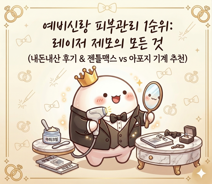  예비신랑 피부관리 1순위! 레이저 제모 20회차 후기 및 결혼 준비 필수 관리인 이유 (젠틀맥스프로플러스vs아포지플러스)