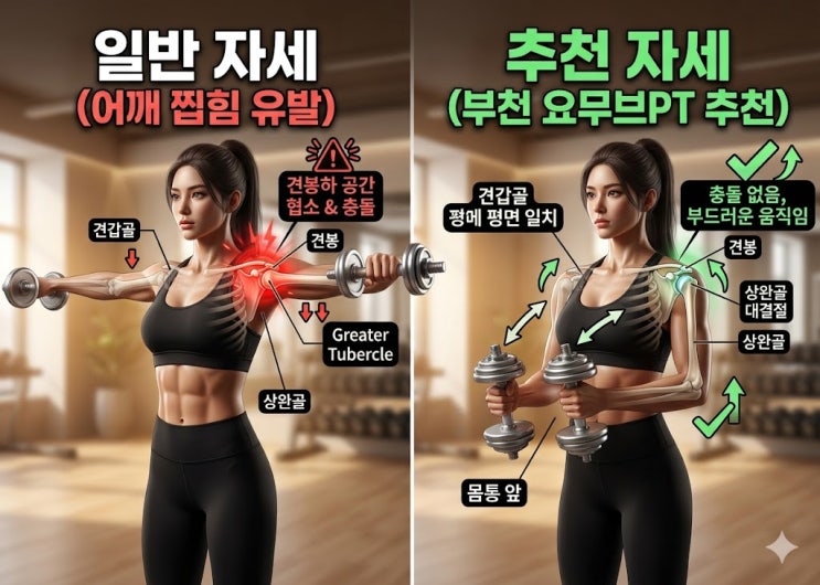  심곡동 헬스장 사이드 레터럴 레이즈 어깨 찝힘 17년차 PT 트레이너가 알려주는 해결방법