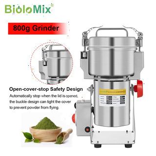  BioloMix 곡물 분쇄기 - 800g 대용량 건조 식품 밀가루기