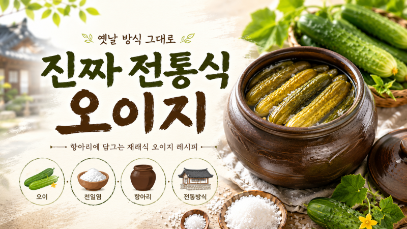 전통식 오이지 담그기 | 항아리에 담그는 재래식 오이지 레시피